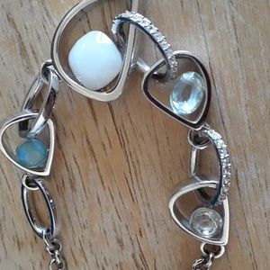 Authentic Swarovski Crystal Swan Stamped Bracelet KK111